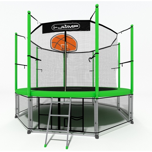 Батут i-Jump Basket 8ft green фото 6