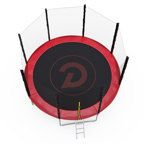 Батут с сеткой DFC PELPO 12ft с лестницей, RED фото 6 Батут с сеткой DFC PELPO 12ft с лестницей, RED фото 6