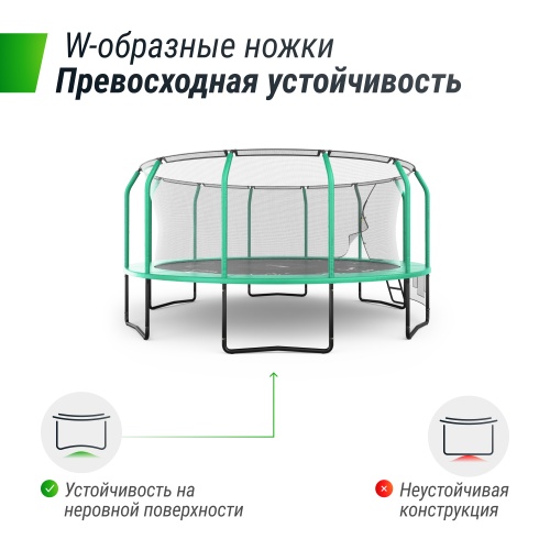 Батут UNIX line SUPREME GAME 16 ft (green) фото 4