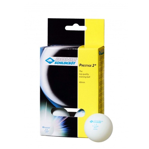 Мячики для н/тенниса DONIC PRESTIGE 2, 6 штук, белые Мячики для н/тенниса DONIC PRESTIGE 2, 6 штук, белые