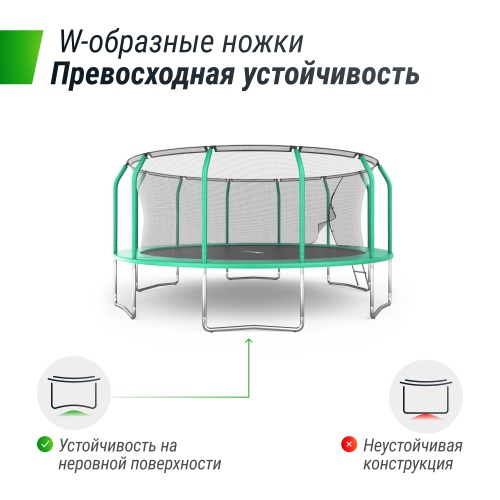 Батут UNIX Line SUPREME BASIC 16 ft (green) фото 4 Батут UNIX Line SUPREME BASIC 16 ft (green) фото 4