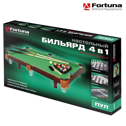Бильярдный стол Fortuna Пул 3фт 4 в 1 с комплектом аксессуаров фото 18
